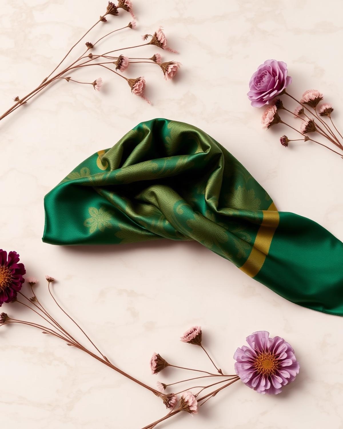Emerald Silk Scarf